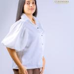 CLEOMARA Ivory Elegance Top