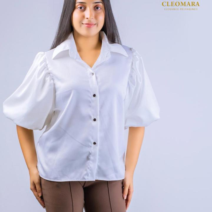 CLEOMARA Ivory Elegance Top