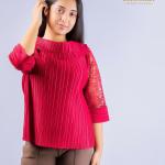 Cleomara pleated Lace Top