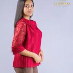 Cleomara pleated Lace Top