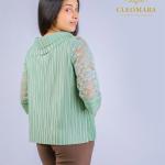Cleomara pleated Lace Top