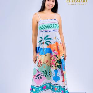 Cleomara Ocean Whisper Maxi Dress