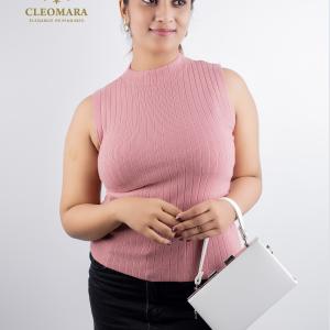 Cleomara High-Neck Casual Top
