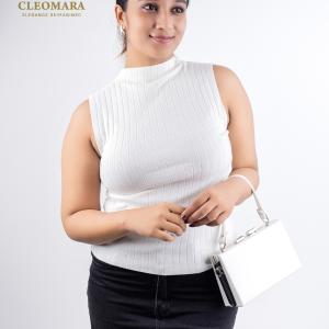 Cleomara High-Neck Casual Top