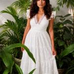 CLEOMARA White Luxe Dress