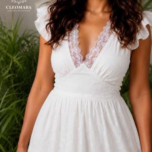 CLEOMARA White Luxe Dress
